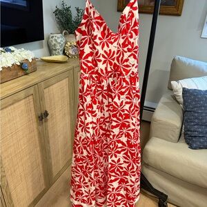 H&M Floral Red and White Women's Dress